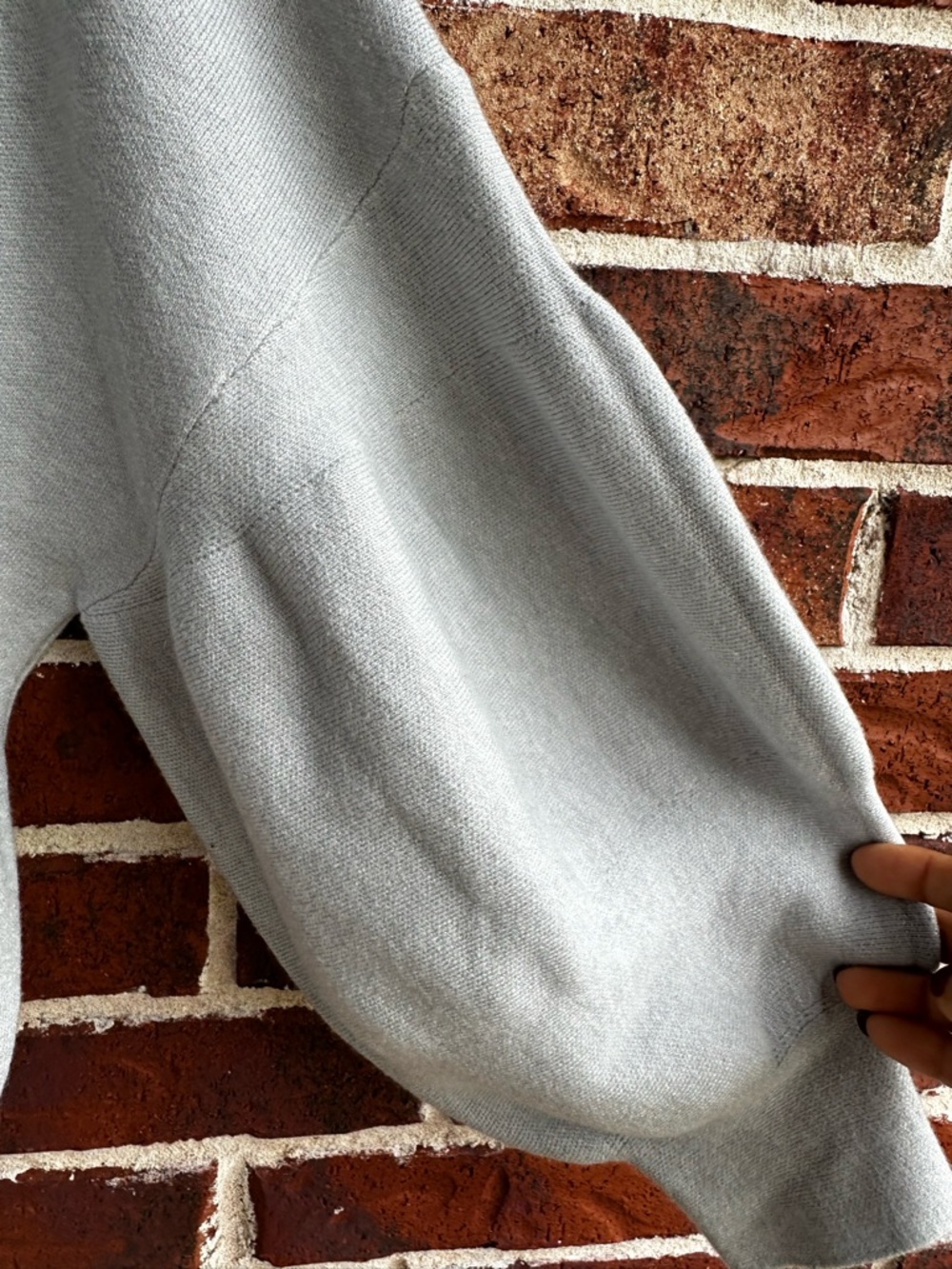Light Gray Women's Relaxed Crewneck Sweater - Picture 2 of 3